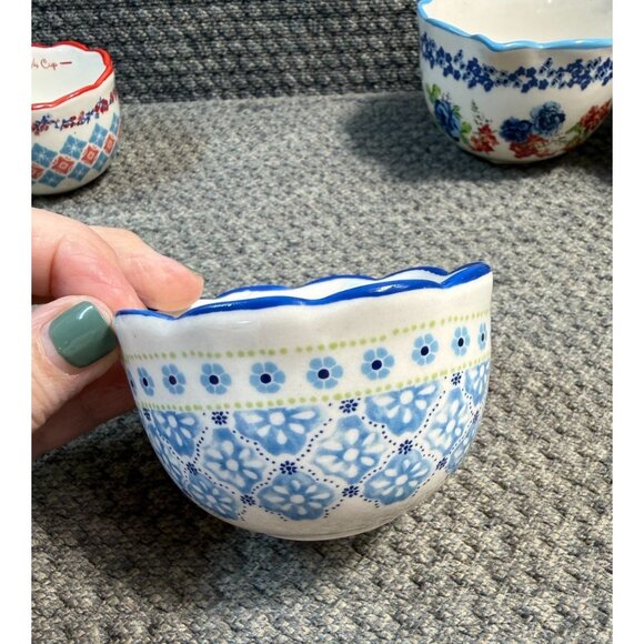 Pioneer Woman ~ Set of Four (4) CLASSIC CHARM ~ Stoneware ~ Measuring Bowls 2017 - Picture 9 of 12